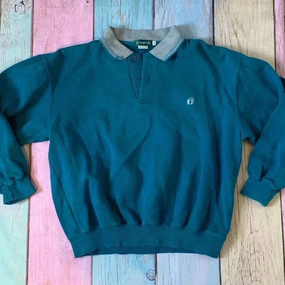 Vintage men’s hang ten collar sweater - Picture 2 of 8